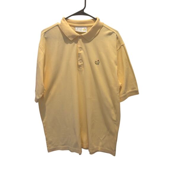 Vintage Augusta National Golf Shop Masters Yellow Polo Size Large - Picture 1 of 4